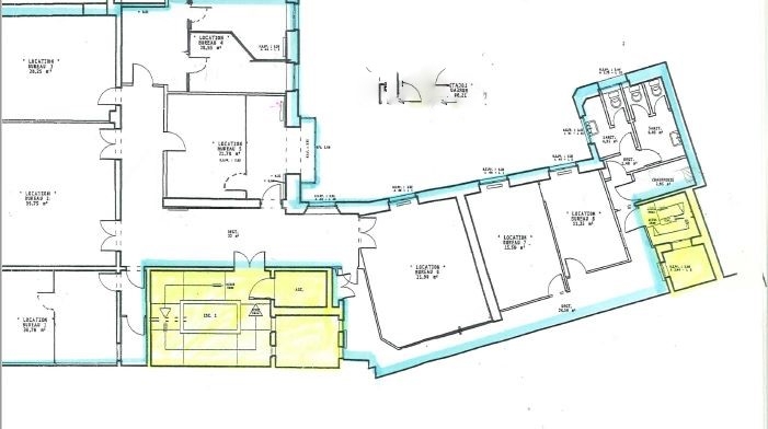 Bureaux à louer Saint-Augustin (Métro ligne 9) de 270m² Plan 3ème étage