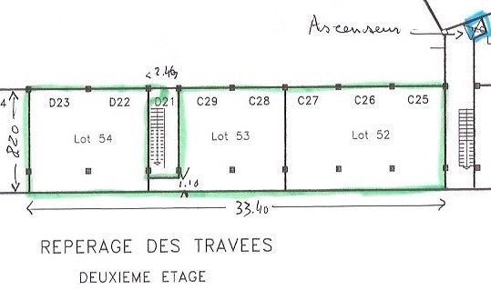 Bureaux à louer Bastille (Métro ligne 1) de 254m² Plan 1