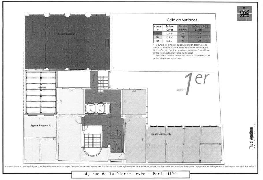 Bureaux à louer Oberkampf (Métro ligne 5) de 121m² Plan 1