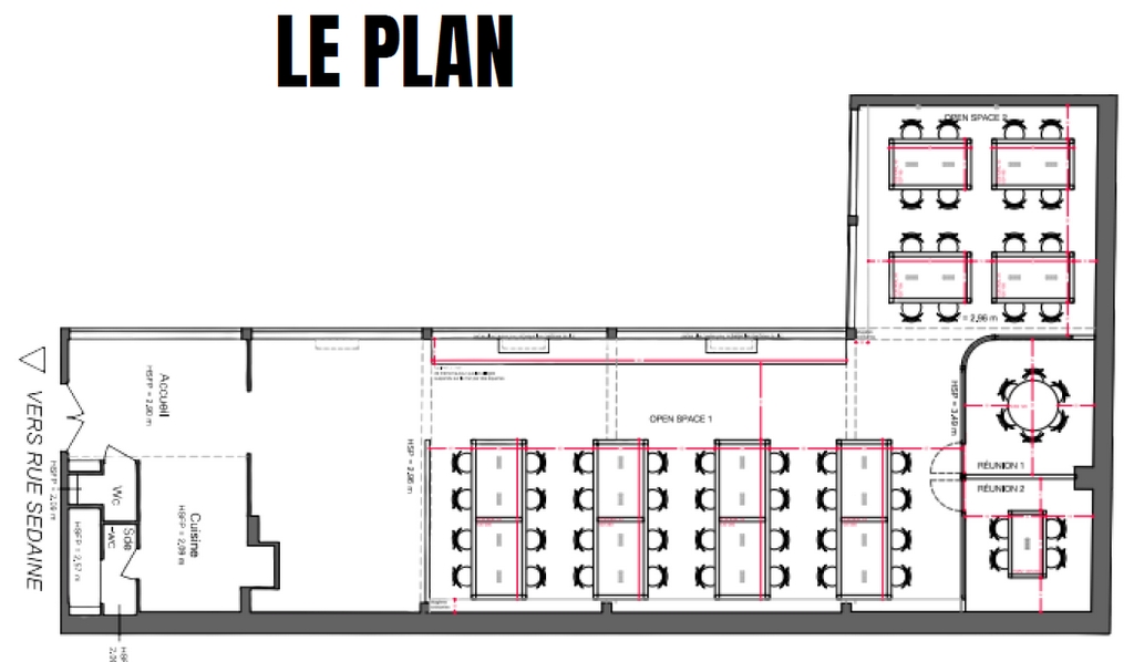 Bureaux à louer Bréguet-Sabin (Métro ligne 5) de 200m² Plan 1