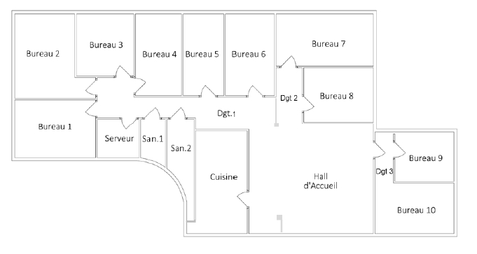 Bureaux à vendre Poissonnière (Métro ligne 7) de 225m² Plan 1