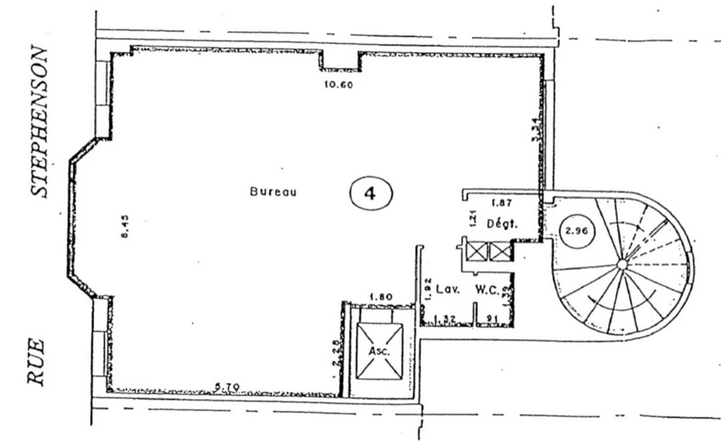 Bureaux à louer La Chapelle (Métro ligne 2) de 88m² Plan 1
