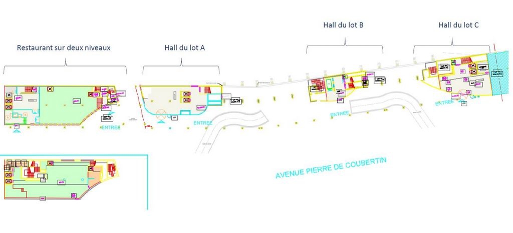 Bureaux à vendre Stade Charléty (Porte de Gentilly) (Tram T3a) de 3996m² Plan 1