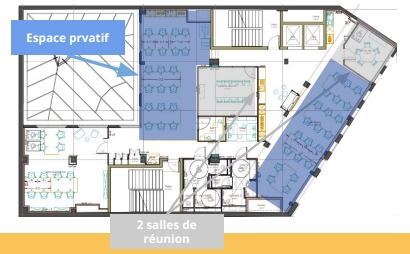 Bureaux à louer Goncourt (Hôpital Saint-Louis) (Métro ligne 11) de 280m² Plan 4